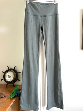 Bubblelime High Waist Flare Leggings Bootcut Yoga Pants Sage Green 33” inseam Sm